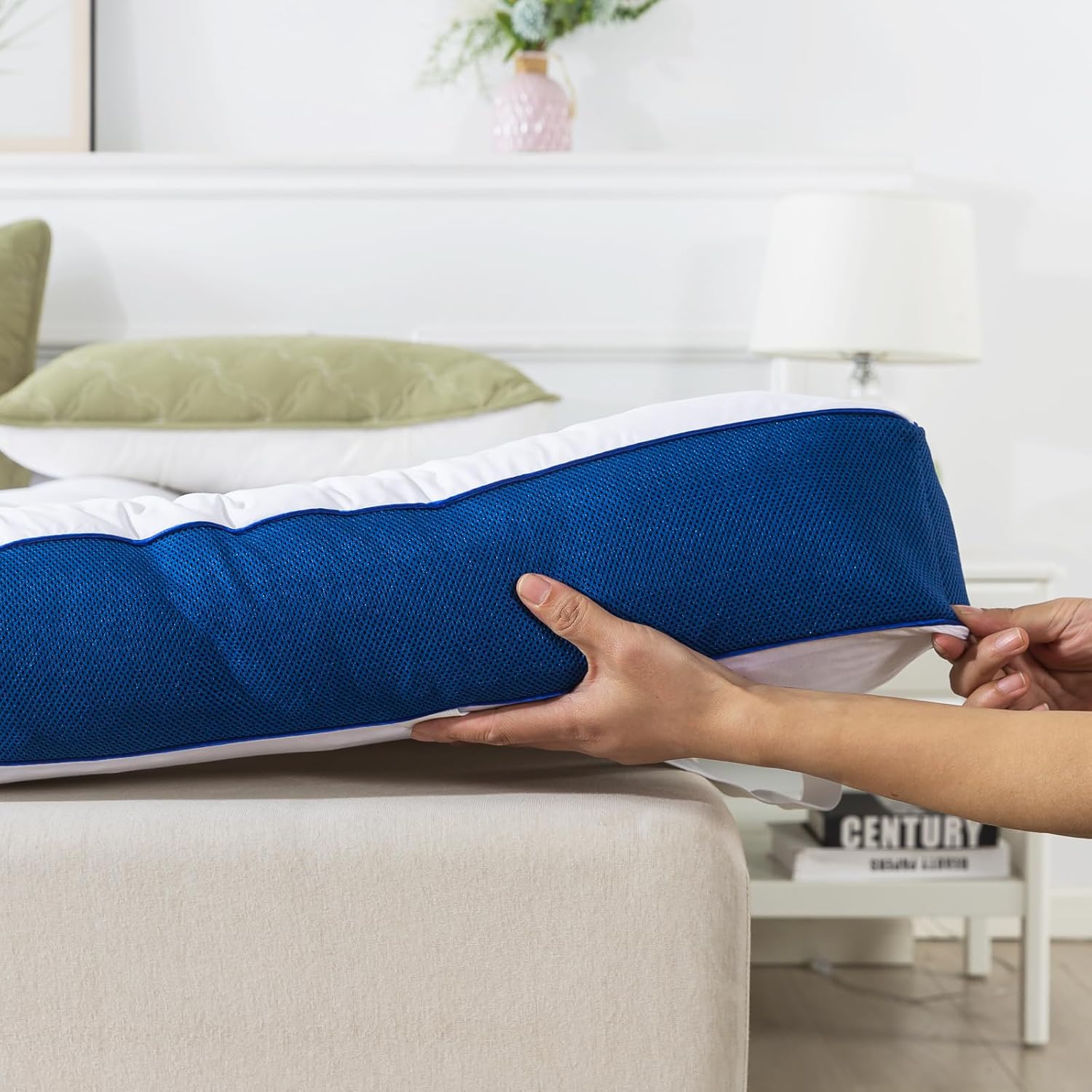 5 Inch Twin Mattress Topper for Back Pain Relief, Filled with Breathable & Soft Memory Foam Pillow Top,4 Elastic Straps