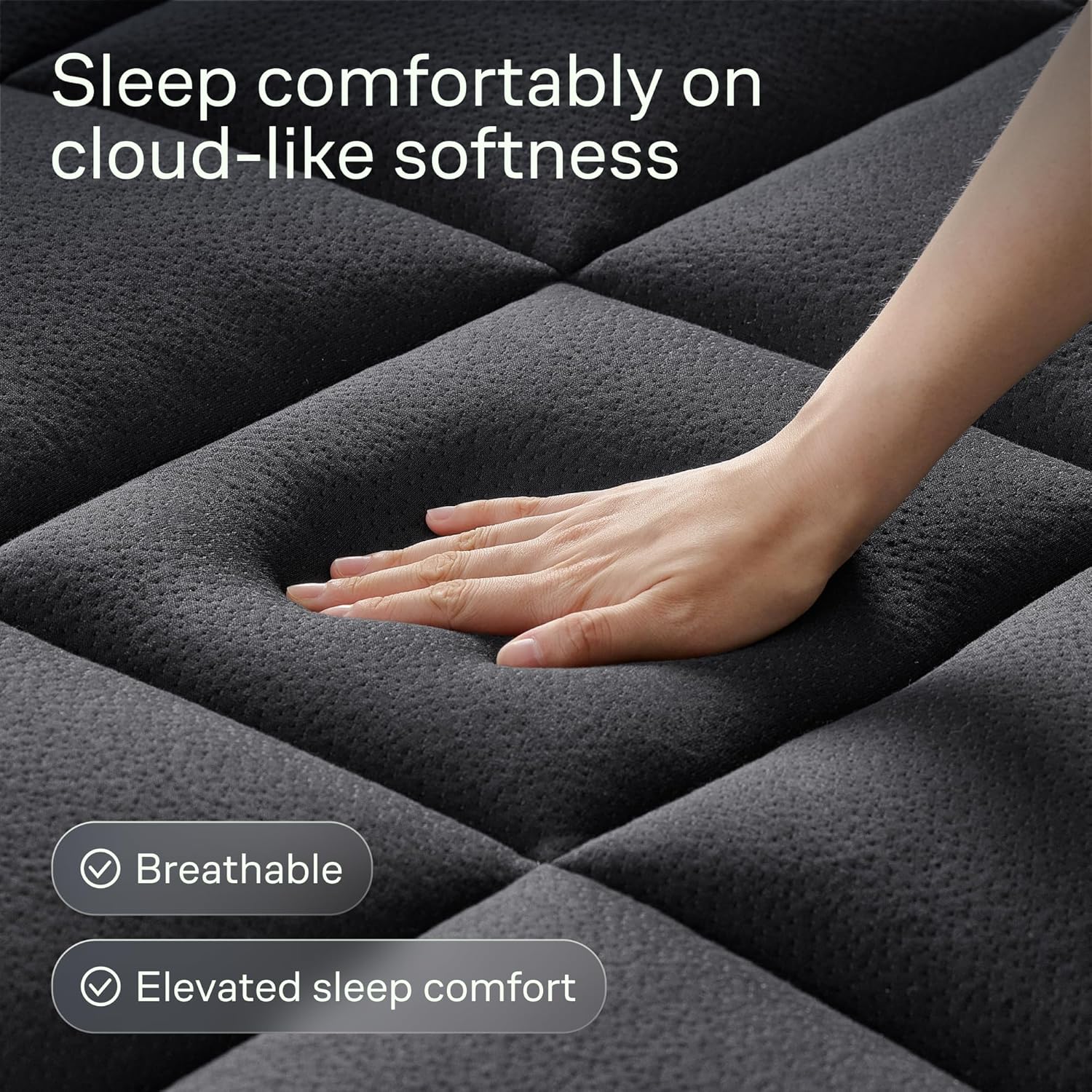Ultra Soft Queen Size Mattress Topper - Viscose Made from Bamboo Pillow Top Mattress Pad for Back Pain Relief - Naturally Cooling for Hot Sleepers, fits 6-18" Mattress, 600GSM, Green