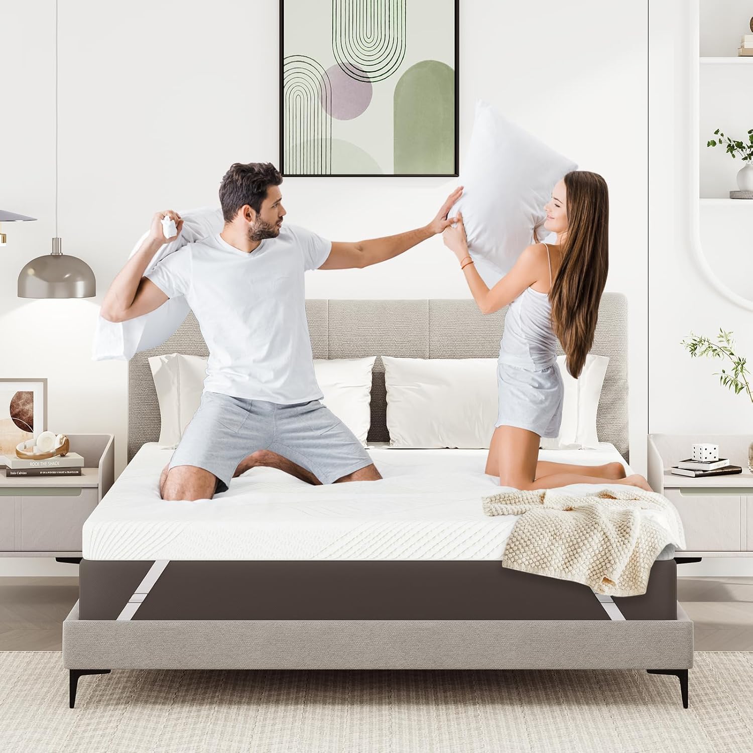 3 Inch Full Firm Mattress Topper, Extra Firm Memory Foam Bed Topper for Pain Relief, Cooling Gel-Infused & Removable Cover, CertiPUR-US & Oeko-Tex Certified