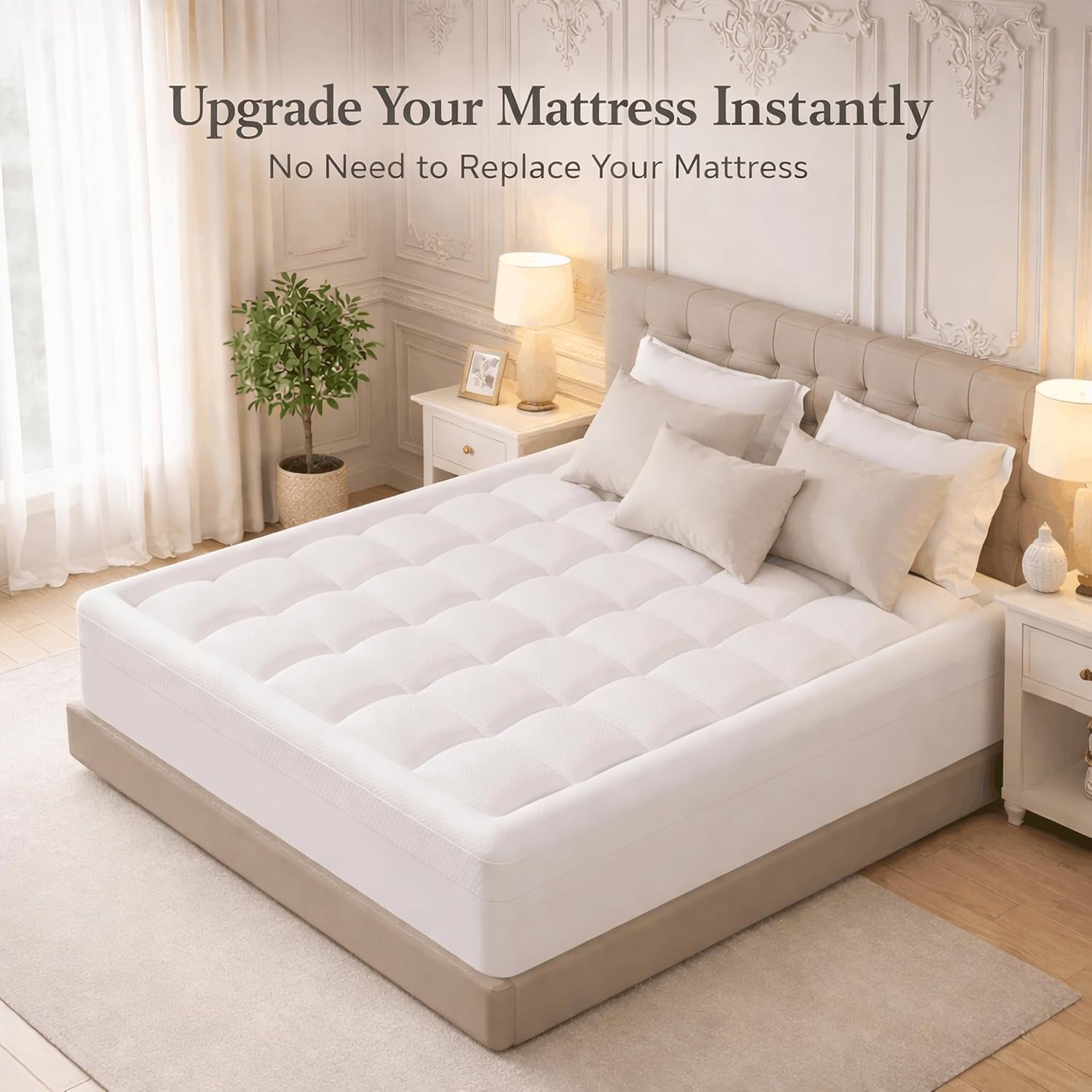 3 Inch Full Size Dual Layer Memory Foam Mattress Topper, 2 Inch Cooling Gel Foam, 1 Inch Soft Pillowtop Pad, Pressure Relief Bed Topper for Teen Room, Apartment & Guest Bed, Comfort Support