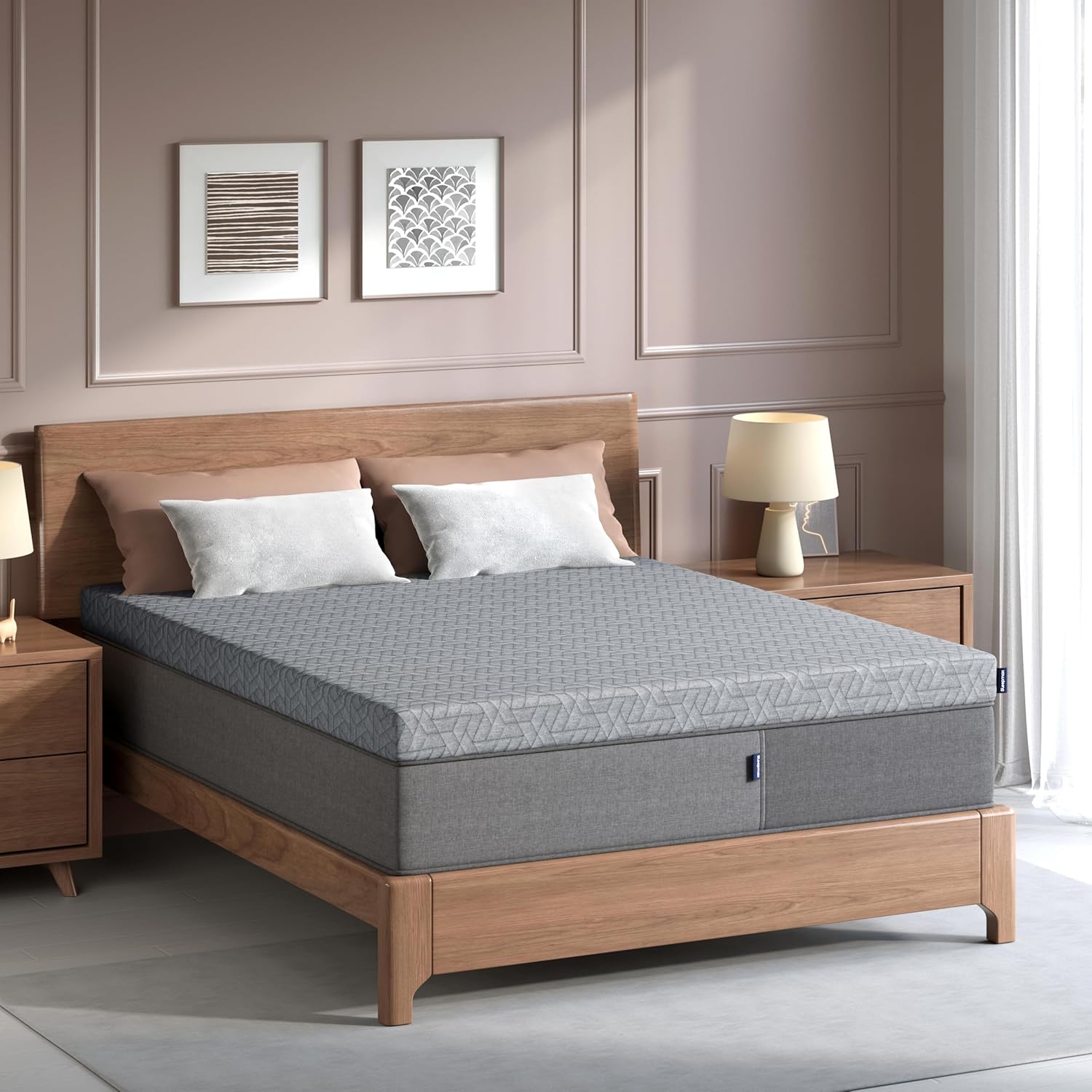 Extra Firm Mattress Topper 3 Inch Queen Size - Fusion Memory Foam Bed Topper Enhanced Pain Relief - Gel Bamboo Charcoal Green Tea Copper Cooling Pad with Cover No Odor - CertiPUR-US Certified