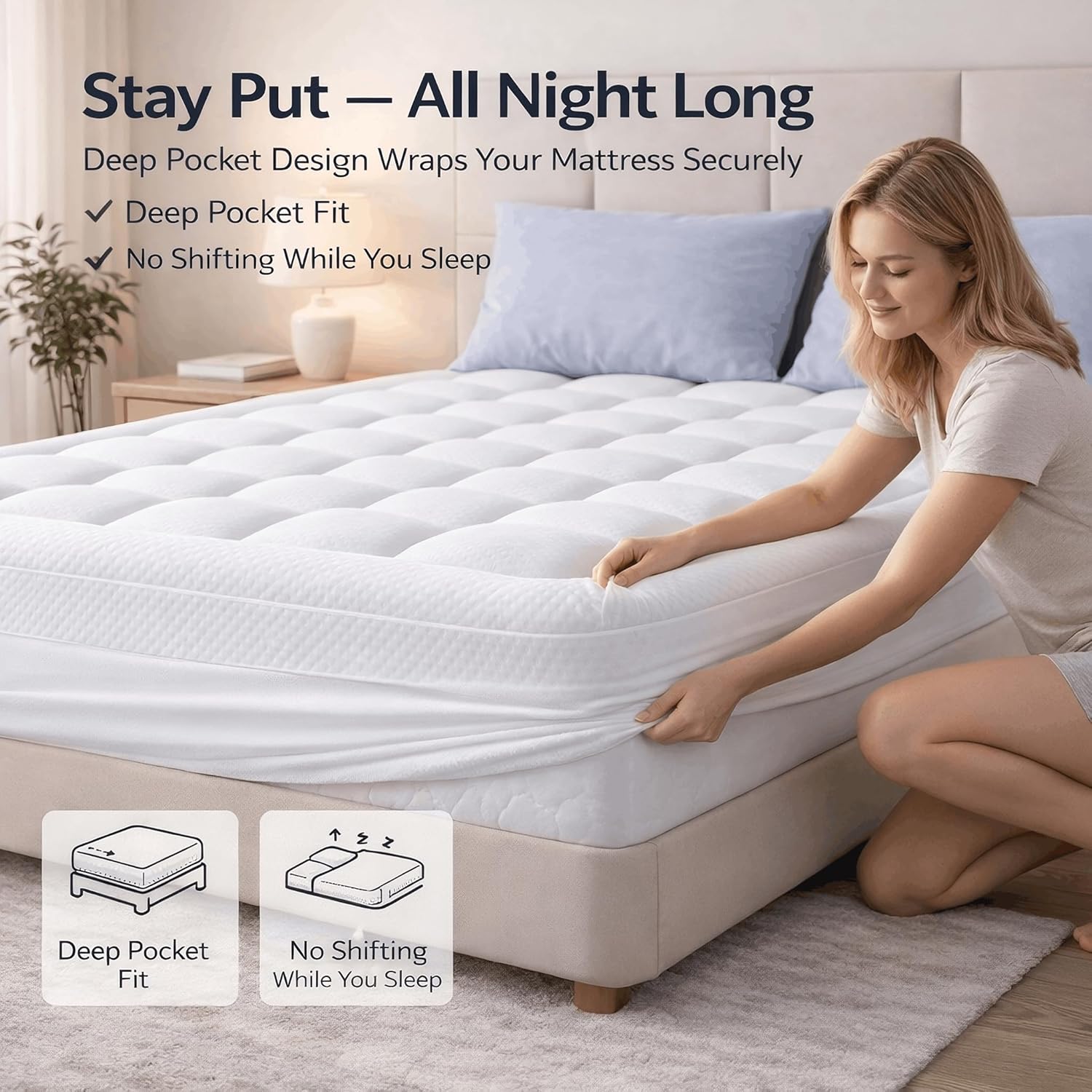 3 Inch Full Size Dual Layer Memory Foam Mattress Topper, 2 Inch Cooling Gel Foam, 1 Inch Soft Pillowtop Pad, Pressure Relief Bed Topper for Teen Room, Apartment & Guest Bed, Comfort Support